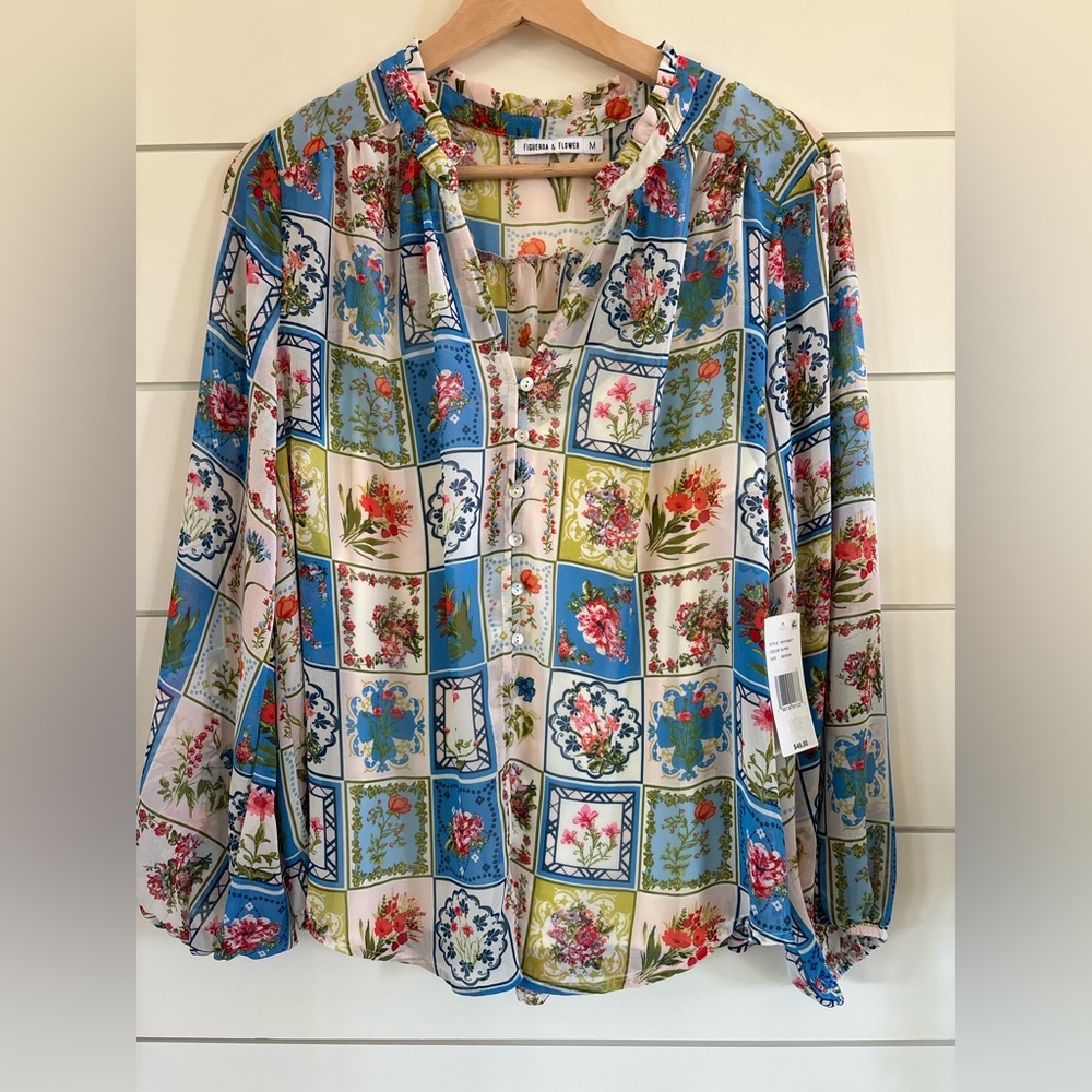Figueroa & Flower Floral Blouse